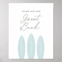 Panneau du livre d'or du Baby shower de surf
