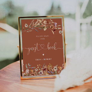 Panneau du livre d'or Fleur sauvage minuscule Terr