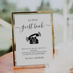 Panneau du livre d'or, panneau Mariage audio