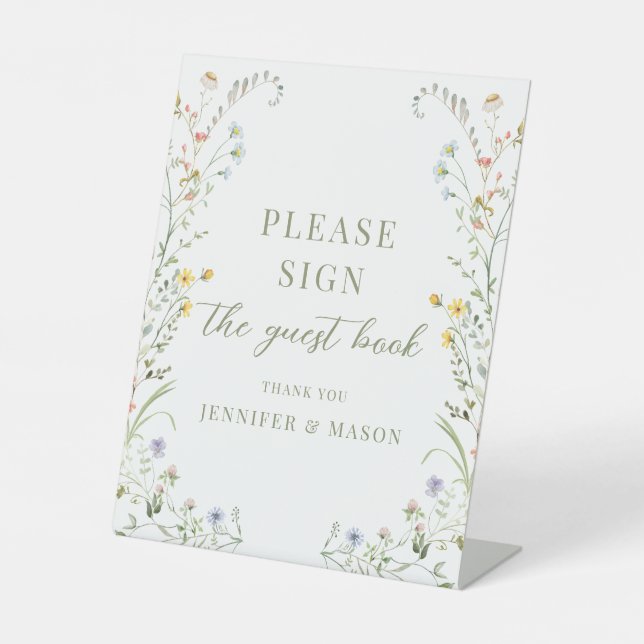 Panneau du Mariage du livre d'invité du Fleur sauv (Recto)