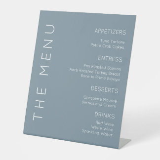 Panneau du menu bleu foncé, panneau du menu modern