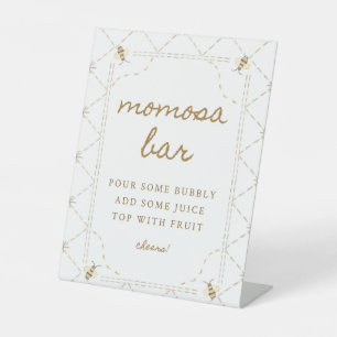 Panneau du Petit Baby shower d'abeilles Momosa