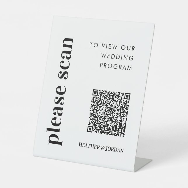 Panneau du programme de mariage numérique du code  (Recto)