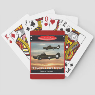 Panneau du pub de cartes à jouer