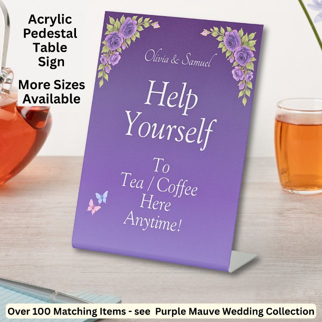 Panneau du socle acrylique pourpre de la table de  (Créateur téléchargé)