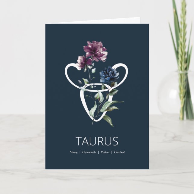Panneau étoile Taurus Zodiac Carte d'anniversaire (Devant)