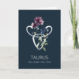 Panneau étoile Taurus Zodiac Carte d'anniversaire