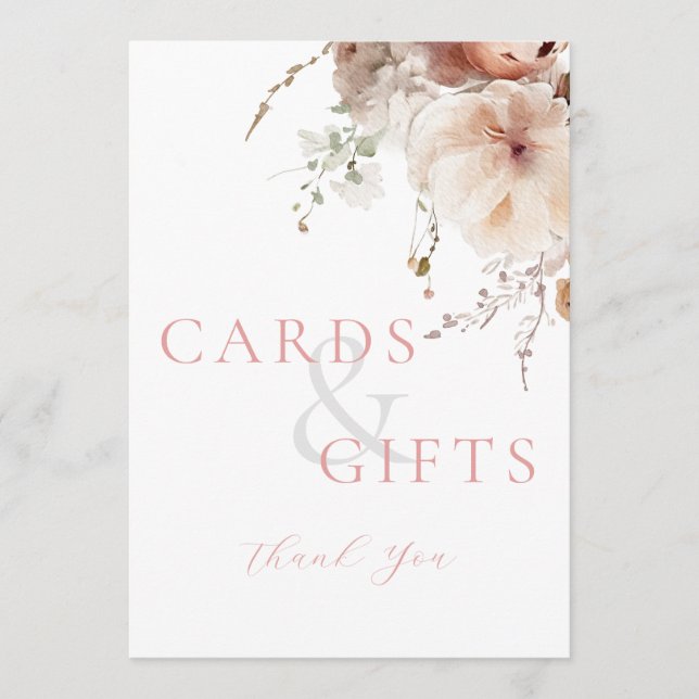Panneau Fête des mariées Cartes et cadeaux floraux (Devant)