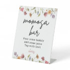 Panneau fleur sauvage Baby shower Printemps Momosa