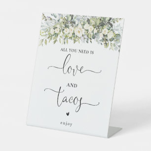 Panneau Fleurs Blanches Amour et Tacos