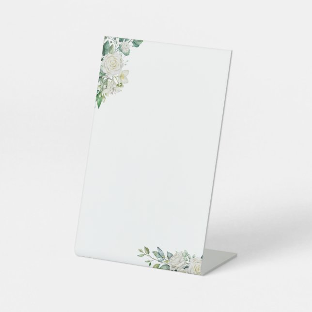 Panneau floral blanc personnalisable (Recto)