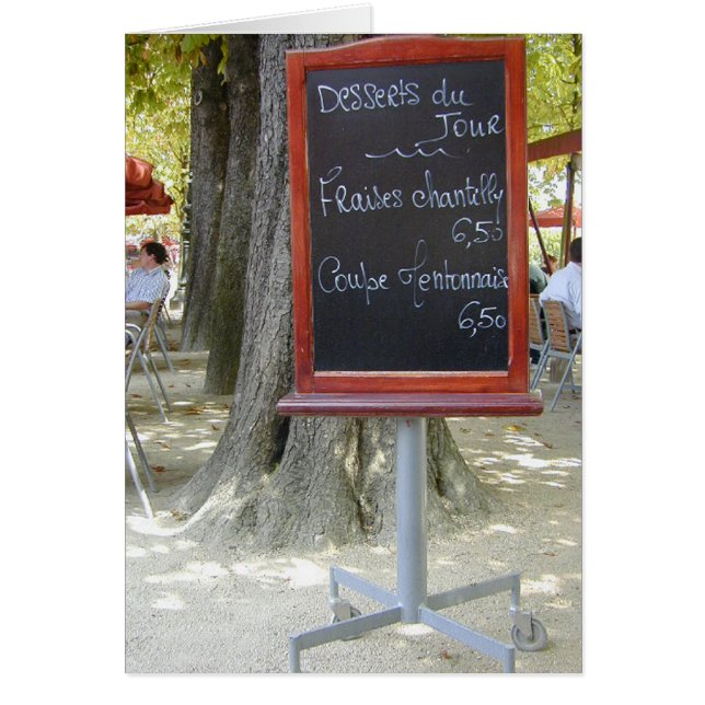 Panneau français de déjeuner (Devant)