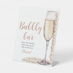 Panneau Gold Pearls et Prosecco Champagne Bubbly B