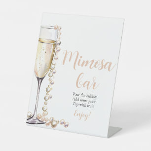 Panneau Gold Pearls et Prosecco Champagne Mimosa B