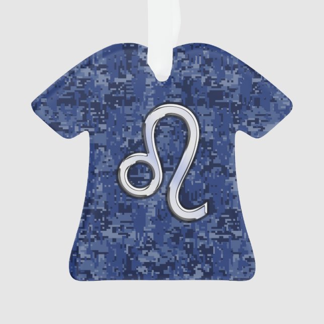 Panneau Leo Zodiac sur Camo numérique bleu marine (devant)