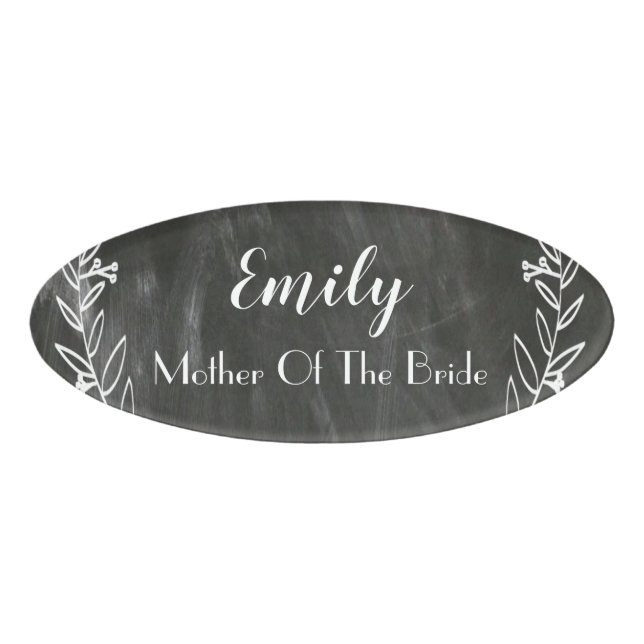 Panneau magnétique Acrylique Nom du Mariage Badge (Devant)