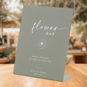 Panneau Mariage de la barre de  de script vert Chi