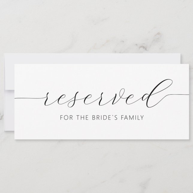 Panneau Mariage de la carte réservée à accrochage  (Devant)