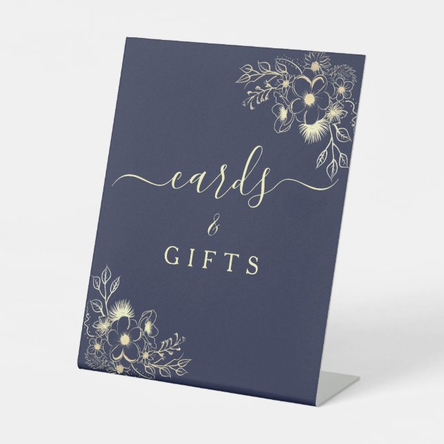 Panneau Mariage des cartes bleues et des cadeaux d (Recto)