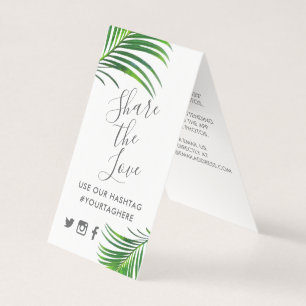 Panneau Mariage du hashtag social Palm Greenery