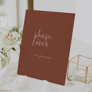 Panneau Mariage du livre d'hôtes Modern Chic Terra
