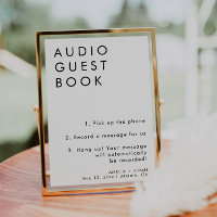 Panneau Mariage du livre d'or minimaliste moderne