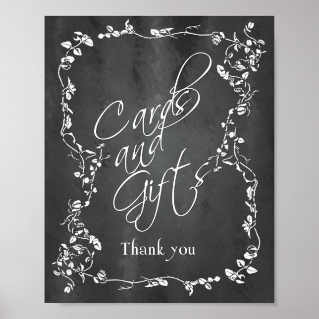 Panneau Mariage du Merci de tableau noir Cadeaux e (Devant)