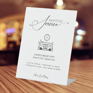 Panneau Mariage du service de navette minimal mode