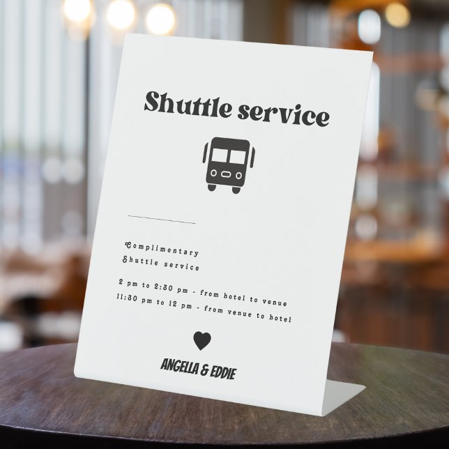 Panneau Mariage du service de navette moderne Retr (Créateur téléchargé)