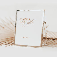 Panneau Mariage Élégant Cartes et Cadeaux