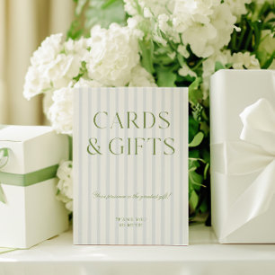 Panneau Mariage élégant Sage Green Cartes & Cadeau