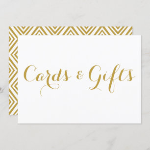 Panneau Mariage Gold Modern Calligraphy Cartes & C