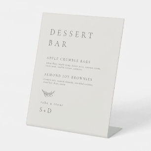 Panneau Mariage minimaliste Élégant du menu Desser