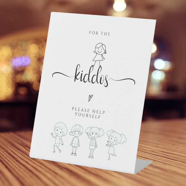 Panneau Mariage minimaliste moderne Kiddos Table (Créateur téléchargé)