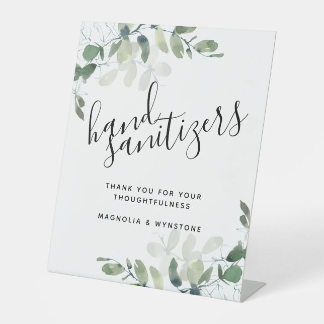 Panneau Mariage Pedestal Eucalyptus Sanitizers (Recto)