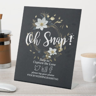 Panneau Mariage Snap Gold Floral