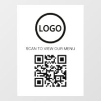 Panneau Menu Liste des prix du code QR de l'analys