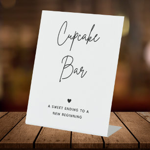 Panneau minimaliste de la barre de cupcake   Panne