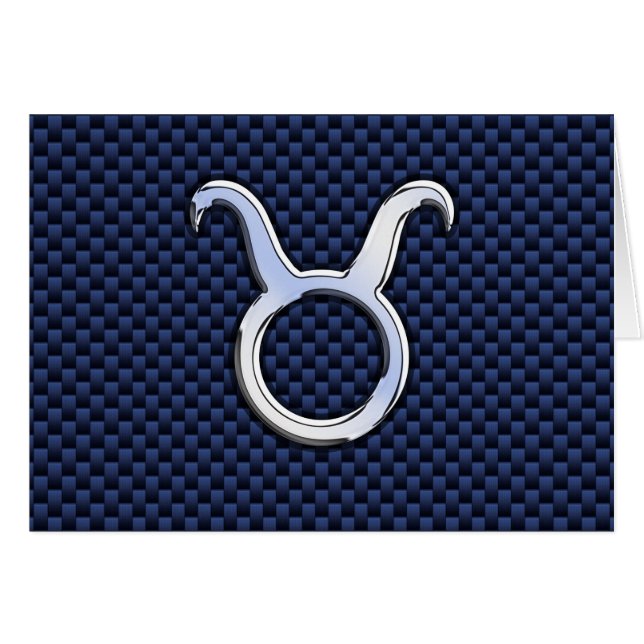 Panneau moderne Taurus Zodiac Bleu Fibre de carbon (Devant horizontal)