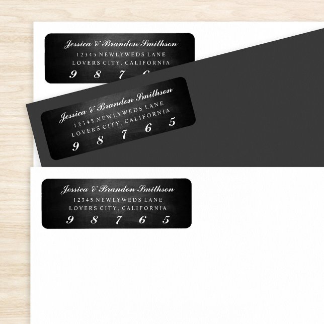 Panneau noir blanc Chalkboard Adresse de retour Ét (Créateur téléchargé)