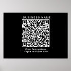 Panneau noir du code QR d'entreprise