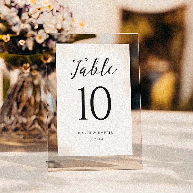 Panneau Numéro de table Classic Mariage (Créateur téléchargé)