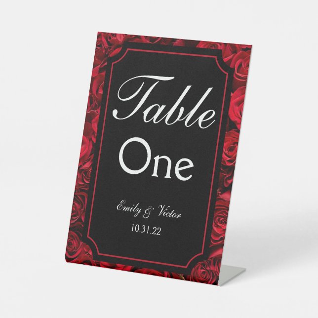 Panneau Numéro de table gothique (Recto)