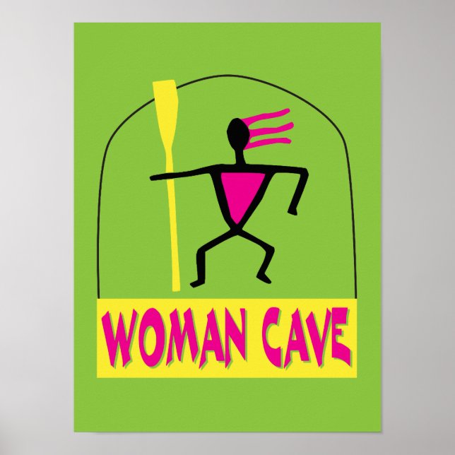 Panneau ou affiche de la grotte de la femme (Devant)