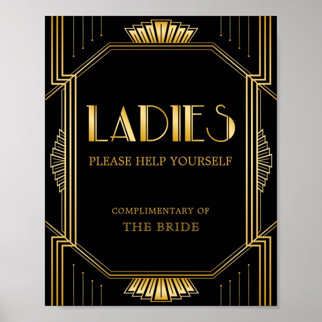 Panneau Panier pour femmes | Gatsby Art Déco (Devant)