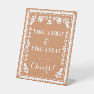 Panneau Papel Picado "Take a Shot" Bar Fiesta mexi