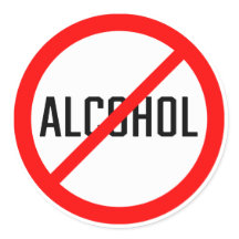 Panneau Pas d'alcool | Stickers ronds classiques