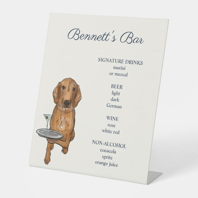Panneau Pedestal de la barre de chien personnalisé (Recto)