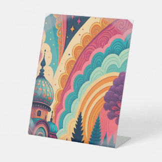 Panneau Pedestal Rainbow Dome - Personnalisable