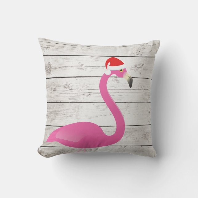 Panneau père Noël Flamant rose Beach Coussin extér (Recto)